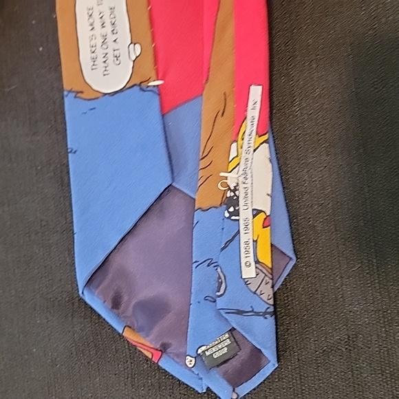 Vintage Peanuts Men's Silk Tie. Snoopy Golfing with Woodstock EUC - Picture 4 of 6